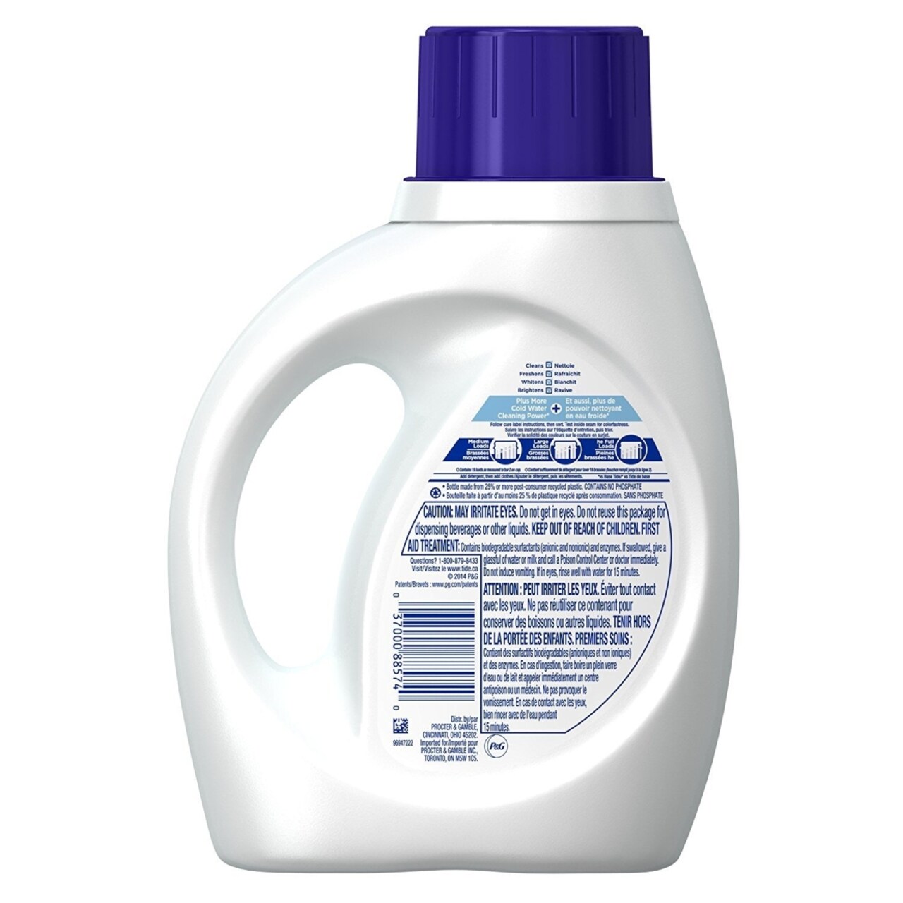 Tide Coldwater Clean Fresh Scent HE Turbo Clean Liquid Laundry Detergent, 1.09 L (19 loads) By (Pack of 3)